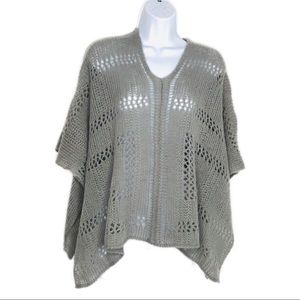 Wooden Ships Vintage Sweater Poncho Gray S/M NWT